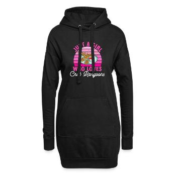 Krabben Rangoon Crab Rangoon - Hoodie-Kleid - Schwarz - Vorne