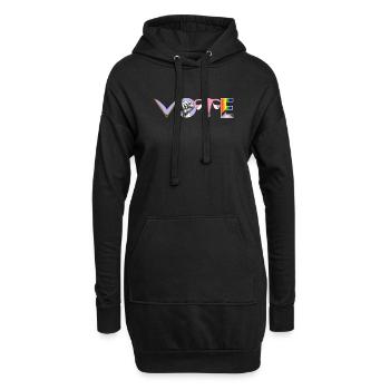 Cahiers de vote Ovaires de Faustier Lgtbq - Sweat-shirt à capuche long Femme - noir - Devant