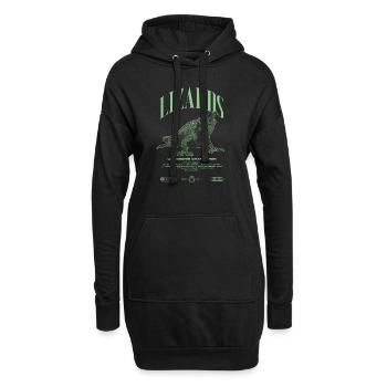 Jackson's Chamäleon Streetwear Eidechsenwärter - Hoodie-Kleid - Schwarz - Vorne