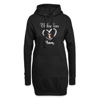 Chihuahua Mama I Love My Chihuahua Mom - Hoodie-Kleid - Schwarz - Vorne