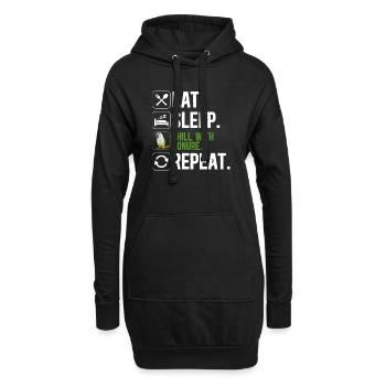 Molinasittich Papagei Vogel Sittich - Hoodie-Kleid - Schwarz - Vorne