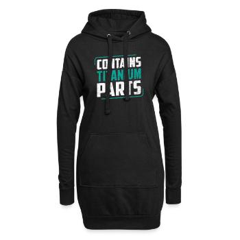 Drôle de chiropratique colonne vertébrale scoliose lombaire spinale - Sweat-shirt à capuche long Femme - noir - Devant
