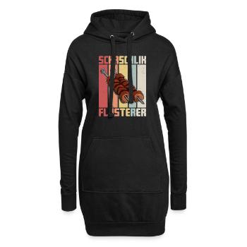 Schaschlik Flüsterer Retro Russland Fleisch - Hoodie-Kleid - Schwarz - Vorne