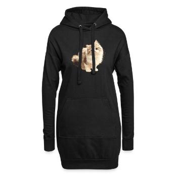 Ragamuffin Chaton Ragamuffin Chat - Sweat-shirt à capuche long Femme - noir - Devant