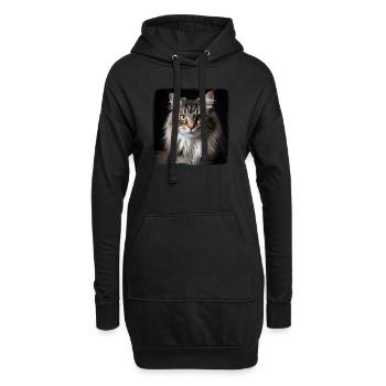 Ragamuffin Chaton Ragamuffin Chat - Sweat-shirt à capuche long Femme - noir - Devant