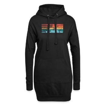 Explorez les montagnes des parcs nationaux de l’Utah - Sweat-shirt à capuche long Femme - noir - Devant