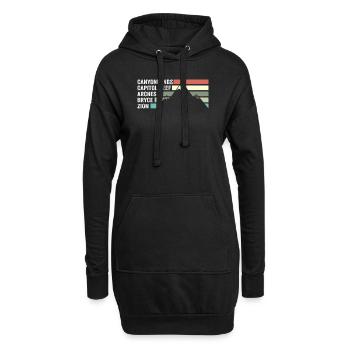 Explorez les montagnes des parcs nationaux de l’Utah - Sweat-shirt à capuche long Femme - noir - Devant