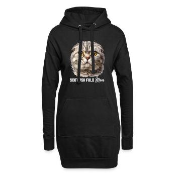 Scottish Fold Kätzchen Scottish Fold Katze - Hoodie-Kleid - Schwarz - Vorne