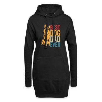 Best Dog Dad Ever German Shepherd Puppy Mom Dad - Hoodie-Kleid - Schwarz - Vorne