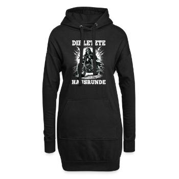 Skeleton Biker La dernière maison lap Fan de moto - Sweat-shirt à capuche long Femme - noir - Devant