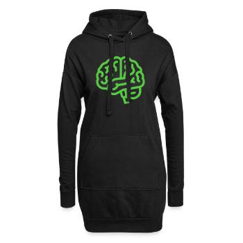 sensibilisation santé mentale - Sweat-shirt à capuche long Femme - noir - Devant