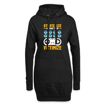 Cryptocurrency Rewards Gaming Blockchain Gamer - Hoodie-Kleid - Schwarz - Vorne