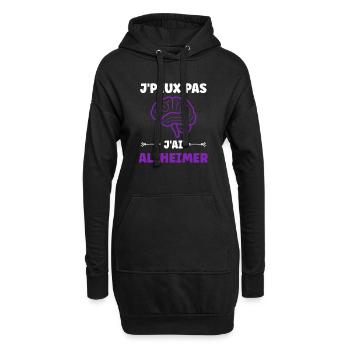 Sensibilisation à la maladie d’Alzheimer - Sweat-shirt à capuche long Femme - noir - Devant