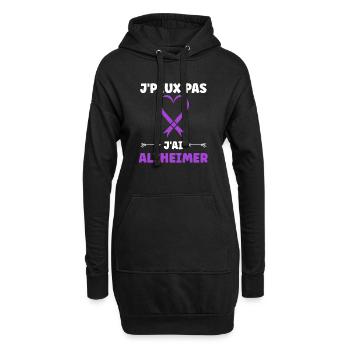 Sensibilisation à la maladie d’Alzheimer - Sweat-shirt à capuche long Femme - noir - Devant