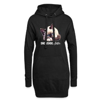 Chaton raquette Chat raquette - Sweat-shirt à capuche long Femme - noir - Devant