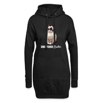 Chaton raquette Chat raquette - Sweat-shirt à capuche long Femme - noir - Devant