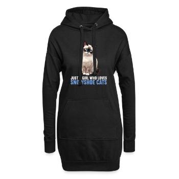 Chaton raquette Chat raquette - Sweat-shirt à capuche long Femme - noir - Devant