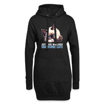 Chaton raquette Chat raquette - Sweat-shirt à capuche long Femme - noir - Devant