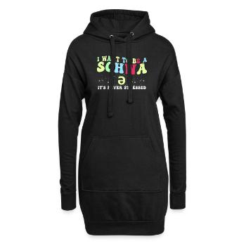 Ich will ein Schwa sein, der nie gestresst ist - Hoodie-Kleid - Schwarz - Vorne
