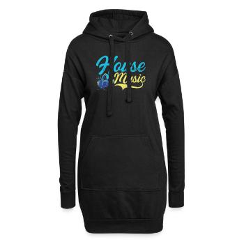 Hausmusik EDM Rave DJ Electro Deep House Lover - Hoodie-Kleid - Schwarz - Vorne