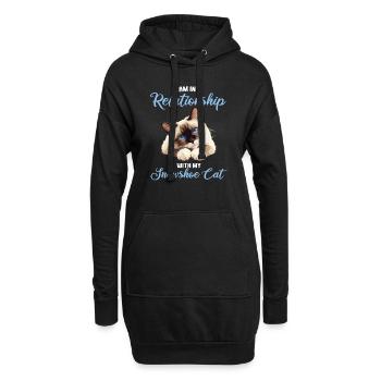 Chaton raquette Chat raquette - Sweat-shirt à capuche long Femme - noir - Devant