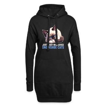 Chaton raquette Chat raquette - Sweat-shirt à capuche long Femme - noir - Devant