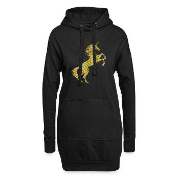 Licorne Ananas Symbole T-Shirt Plante Tropicale - Sweat-shirt à capuche long Femme - noir - Devant