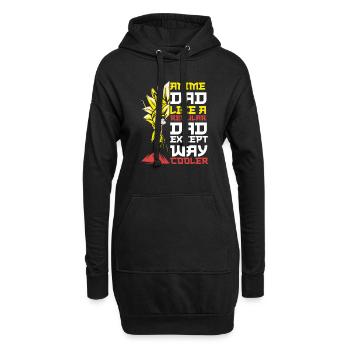 Papa Anime Comme Un Papa Ordinaire Otaku Manga Japonais - Sweat-shirt à capuche long Femme - noir - Devant