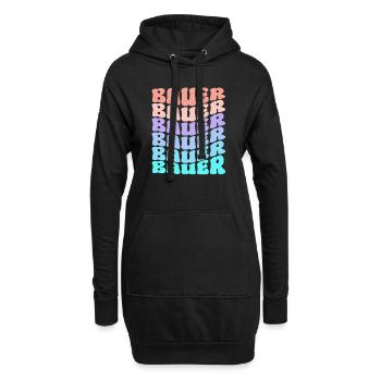 Vibrant Bauer Lettering Cool Retro Style - Hoodie-Kleid - Schwarz - Vorne