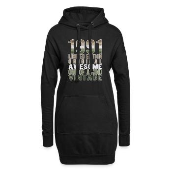 Edition limitée depuis 1991 Anniversaire Millésime 1991 - Sweat-shirt à capuche long Femme - noir - Devant