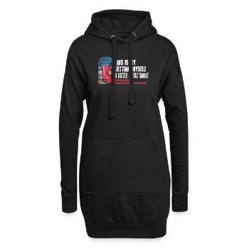 Cremiges Eisbecher-Dessert Stört mich nicht - Hoodie-Kleid - Schwarz - Vorne
