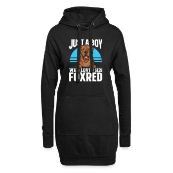 Fuchsroter Labrador Retriever Fox Red Labrador - Hoodie-Kleid - Schwarz - Vorne