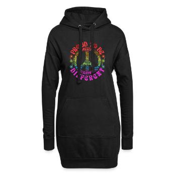 Fiers d’être différents - Peace Logo Pride Love - Sweat-shirt à capuche long Femme - noir - Devant