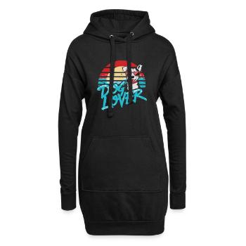 AMOUREUX DES CHIENS - Sweat-shirt à capuche long Femme - noir - Devant