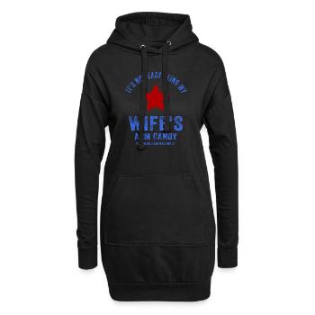 Es ist nicht einfach, das Armbonbon meiner Frau zu sein - Hoodie-Kleid - Schwarz - Vorne