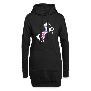 Symbol für die Gleichstellung der Geschlechter Einhorn T-Shirt Magisch - Hoodie-Kleid - Schwarz - Vorne