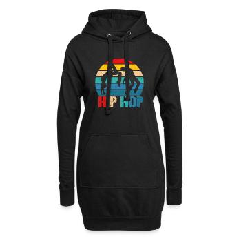HipHop -Tänzer Breakdancing Der 80er 90er Hip Hop - Hoodie-Kleid - Schwarz - Vorne