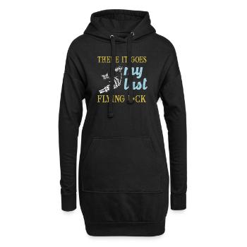 There It Goes My Last Flying F - Hoodie Dress - black - Front
