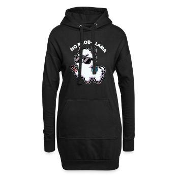 No Probllama Funny Llama Lover Wortspiel für Alpaka - Hoodie-Kleid - Schwarz - Vorne