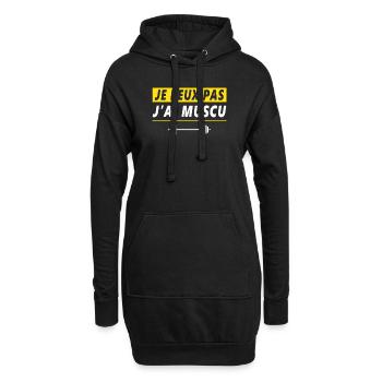 Ich kann kein Bodybuilding-Bodybuilding-Fitnessstudio haben - Hoodie-Kleid - Schwarz - Vorne