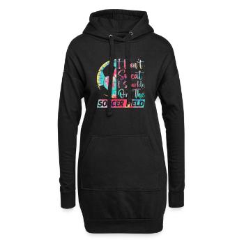 Fußballmädchen Teen Soccer Liebhaber Spieler - Hoodie-Kleid - Schwarz - Vorne