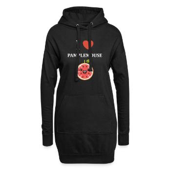 Humour Pamplemousse - Sweat-shirt à capuche long Femme - noir - Devant