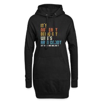 Es ist nicht einfach, das Armbonbon meiner Frau zu sein - Hoodie-Kleid - Schwarz - Vorne
