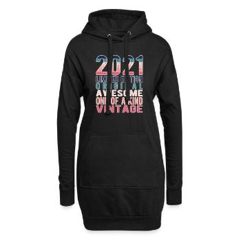 Edition limitée depuis 2021 Anniversaire Millésime 2021 - Sweat-shirt à capuche long Femme - noir - Devant