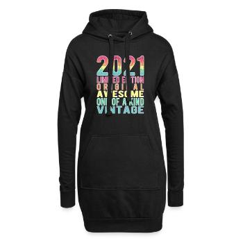 Edition limitée depuis 2021 Anniversaire Millésime 2021 - Sweat-shirt à capuche long Femme - noir - Devant