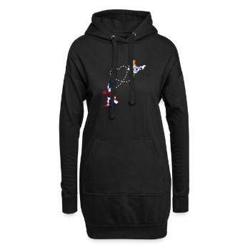 Inde Inde Hindu Pride Drapeau Pays I Cadeau - Sweat-shirt à capuche long Femme - noir - Devant