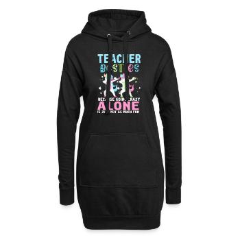 Les meilleurs amis des enseignants parce qu’ils deviennent fous - Sweat-shirt à capuche long Femme - noir - Devant