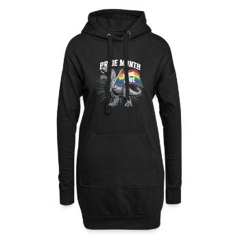 Pride Month - Love is Love - LGBTQ+ Community - Hoodie-Kleid - Schwarz - Vorne
