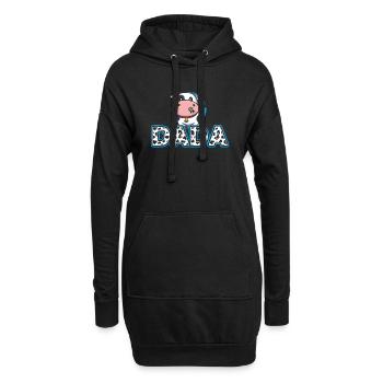 Papa Cowboy anniversaire famille match fête - Sweat-shirt à capuche long Femme - noir - Devant