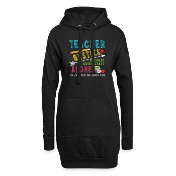 Les meilleurs amis des enseignants parce qu'ils deviennent fous - Sweat-shirt à capuche long Femme - noir - Devant